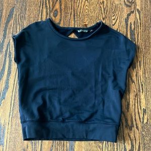 Black Athleta  shirt with back, cut out